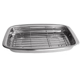 Assadeira com Grelha Martinazzo 35x24cm Home Imperial Forma de Inox Retangular